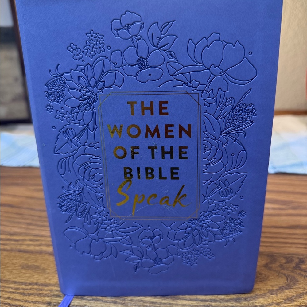 Blue Embossed Floral Book